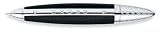 Cross Autocross Black Leather Wrapped Ball Point Pen with Chrome Appointments