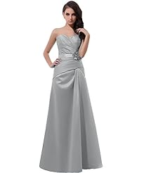 A-line Lace-Up Floor Length Sweetheart Polyester/Satin Bridesmaid Dress/Prom Dress  With a Sash 