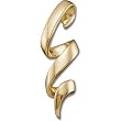 14kt Yellow Gold Vertical Twist Pendant