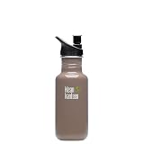 Klean Kanteen Stainless Steel 18 Ounce Water Bottle with 2.0 Sports Cap, Tree Bark