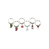 Set of 6 Wine and Cheese Charms 18 319