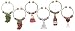 Kitchen & Housewares : Set of 6 Wine and Cheese Charms 18 319