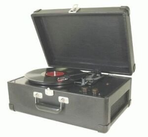Crosley CR49 Traveler Portable Turntable, Black