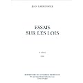Essais sur les lois, 2e �dition