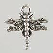 Tiny Dragonfly Charm in Sterling Silver, #2624
