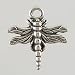 Jewelry : Tiny & Cute Sterling Silver Dragonfly Charm, #2624