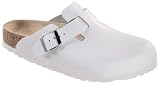 Birkenstock clogs Boston from Leather in White with a regular insole