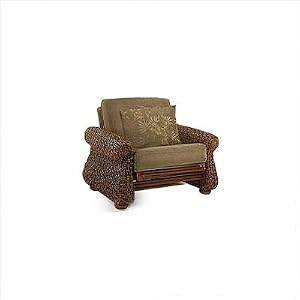 Rattan Floral Iris Futon Chair Set