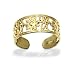 New 10 KT Solid Gold Womens Flower Toe Ring 10k Toering
