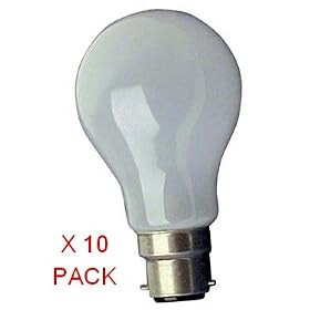 10 x 100w WATT LIGHT BULB PEARL BAYONET FITTING LAMP