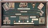 Small Nostalgic Golf Memorabilia Shadow Box