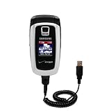 Coiled Power Hot Sync and Charge USB Data Cable w/ Tip Exchange for the Samsung SCH-A870 - Gomadic Brand