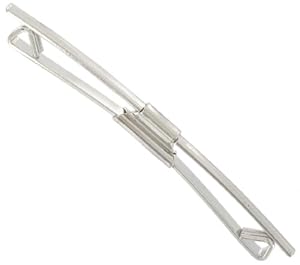 Mens Sterling Silver PL Collar Pin Bar Clip 2 1/8