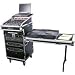 Odyssey FZGS1316WDLX Flight Zone Glide Style Ata Combo Rack With Wheels And Side Table: 13u Top Slant, 16u Vertical