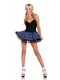 Blue Plaid School Girl Costume - MEDIUM/LARGE