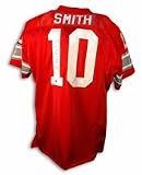 Troy Smith Ohio State Buckeyes Autographed Red Throwback Jersey