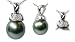 18K white gold Jingo Black Tahitian cultured pearl and diamond pendant