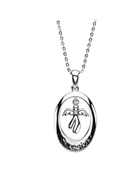 Sterling Silver 21.21x16.49 Caregiver Pendant