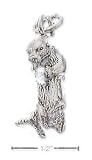 Sterling Silver Sea Otter With Opal Charm