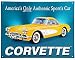 58 Corvette America's Car Metal Sign