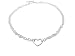 Sterling Silver Open Heart Toggle Clasp with 18 Link Chain