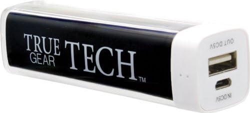 True Gear Tech 1500 mAh Compact, Lipstick-sized Portable Charger External Battery Power Bank for iPhone (Black)