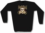 Death Metal Crossed Guitars and Skull Logo Men's Sweat Shirt in 2 colors Small thru 3XL