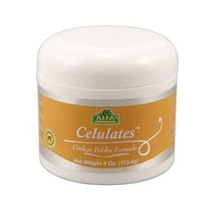 Celulates Cream - Ginkgo Biloba Formula (4 Oz) by Alfa Vitamins