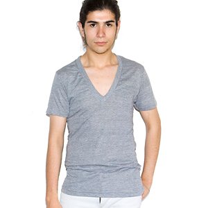 American Apparel - Tri-Blend Short Sleeve Deep V-Neck (TR456)
