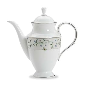 Lenox Idalia Bone China Platinum Banded Coffeepot by Bone China