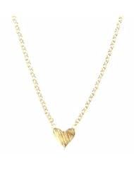 Dogeared Whispers Simple Gold Dipped Heart Necklace 18"