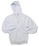 NEW JERZEES - Full Zip Hooded Sweatshirt White-L