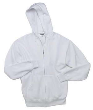 NEW JERZEES - Full Zip Hooded Sweatshirt White-L