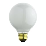 Globe 40-Watt G25 Incandescent Vanity Bulb, White, 6-Pack #0512201