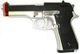 Taiwan 92F Heavy Weight Airsoft BB Gun - Black & Silver Finish