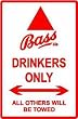 BASS ALE PARKING sign * street beer novelty