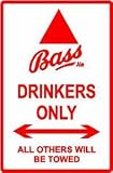 BASS ALE PARKING sign * street beer novelty
