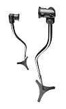 Vantage Point Adjustable Speaker Stands with Curved Design - Black