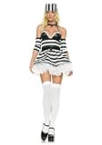 3PC Jailbird Inmate Sexy Holiday Party Costume