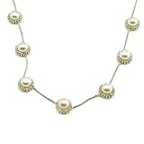 1.05 Carat Diamond And Freshwater Cultured Pearl Necklace. 16 In