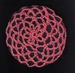 Coral Hair Net Crocheted Hair Bun Cover- MEDIUM