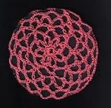 Coral Hair Net Crocheted Hair Bun Cover- LARGE