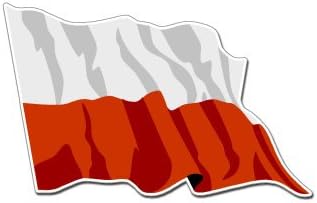 POLAND WAVING FLAG - Sticker Decal - #S0149