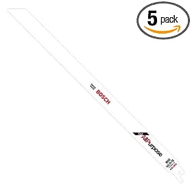 Bosch RAP12 Volt 12-Inch 10/14T Bi-Metal reciprocating Saw Blades - 5 Pack
