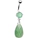 Semi Precious Jade Stone Teardrop Belly Ring