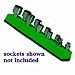 1/4 in. Drive Universal Magnetic Green Socket Holder 5-14mm