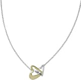 Fossil Necklace - Kissing Hearts (Color: Silver)