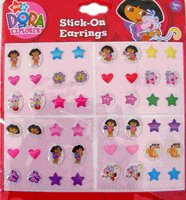 Dora The Explorer stick-on earrings
