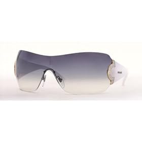 BVLGARI BV 653B 944 8G GOLD WHITE GRAY GRADIENT SWAROVSKI RHINESTONE SUNGLASSES.