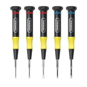 General Tools 51205B 5 pc UltraTECH Slotted and Phillips Screwdriver Set...